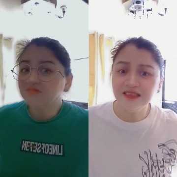 Two Indoor Portraits Of One Person