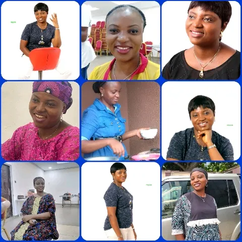 Woman Smiling in Different Poses