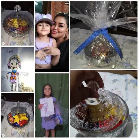 Colorful Candies and Smiling Child