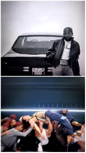 Man by Car and Performance Scene