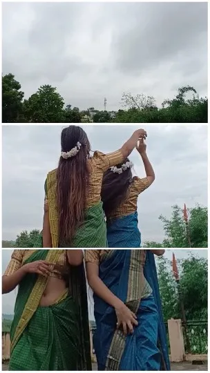 Cloudy Sky and Traditional Dancers