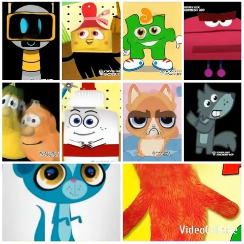 Colorful Cartoon Characters Display
