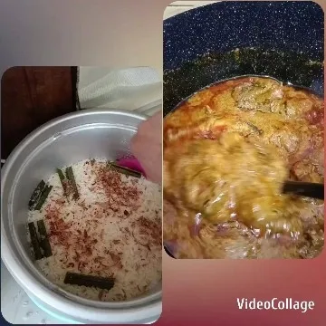 Cooking Scenes of Rice and Curry