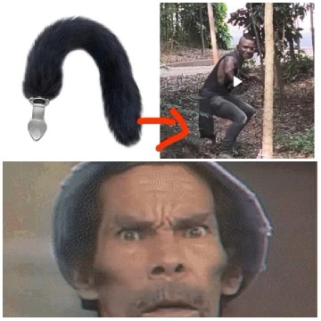 Furry Object and Concerned Man