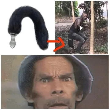 Furry Object and Concerned Man