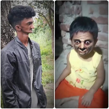 Person Outdoors and Child Indoors