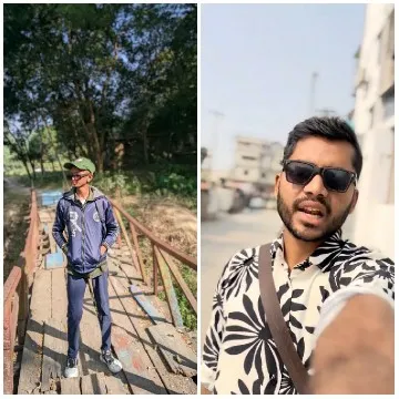 Person on Bridge and Urban Selfie