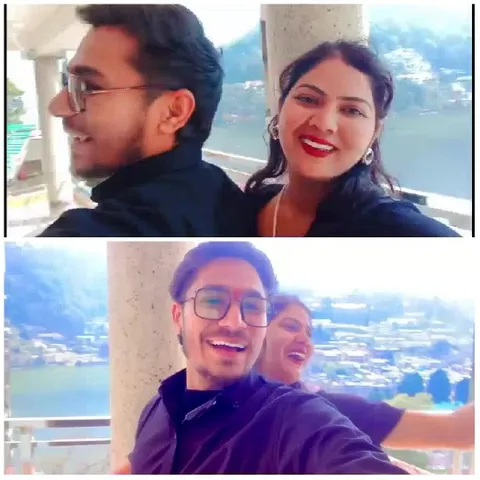 Young Couple Smiling Outdoors