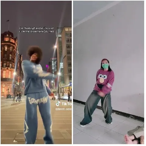 Split-Screen Dancing Outdoors and Indoors