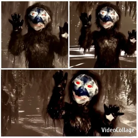 Person in Costume in Forest