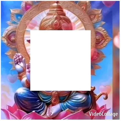 Colorful Deity Figure on Lotus