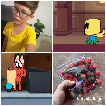 Person with Cartoon Scenes and Food