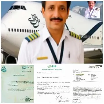 Pilot Uniform with Airplane Background