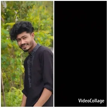 Smiling Man Outdoors with Greenery