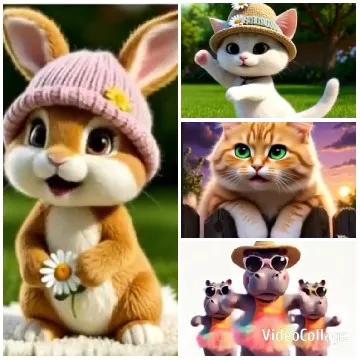 Animated Animals in Colorful Attire