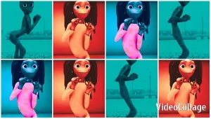 Vibrant Cartoon Characters Dancing
