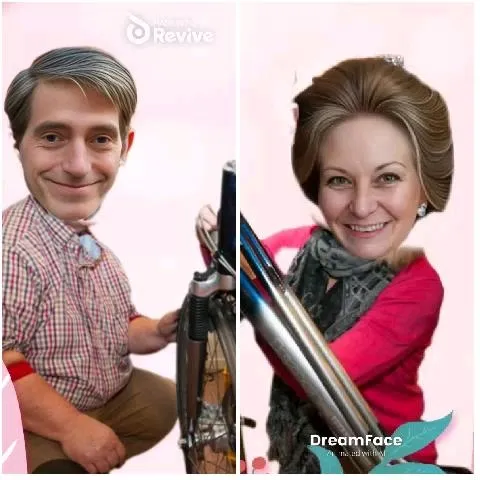 Smiling People with Bicycles