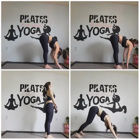 Yoga Routine in Fitness Studio