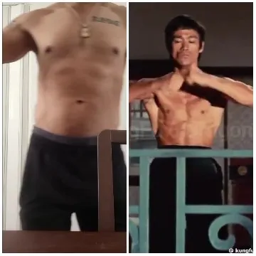 Martial Arts Stance Behind Railing