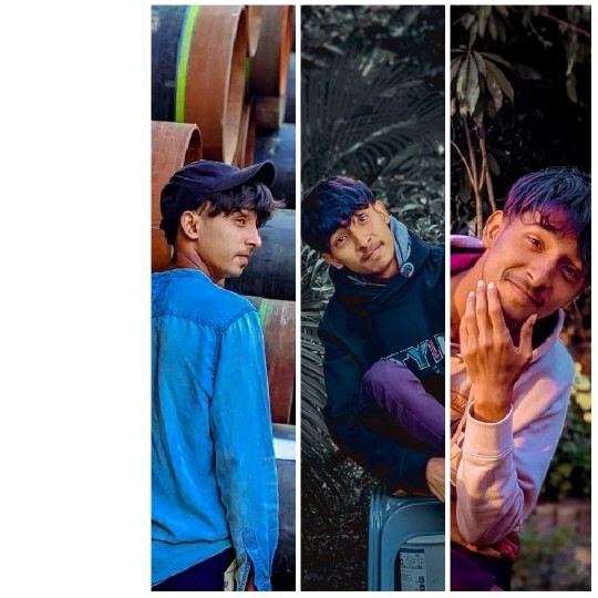 Young Man in Various Outfits