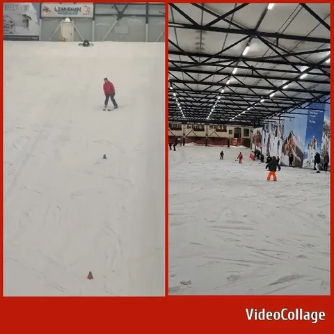 Skiing on Indoor Slope