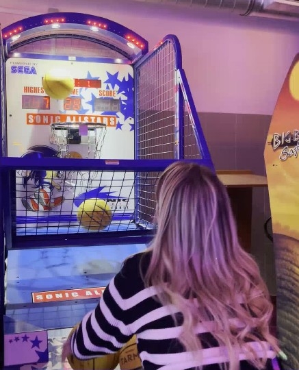 Playing Basketball at the Arcade