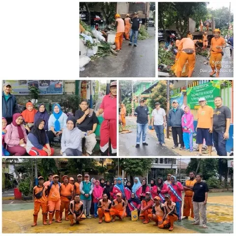 Community Cleaning Activity in Orange