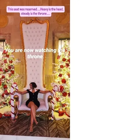 Woman Posed on Ornate Throne