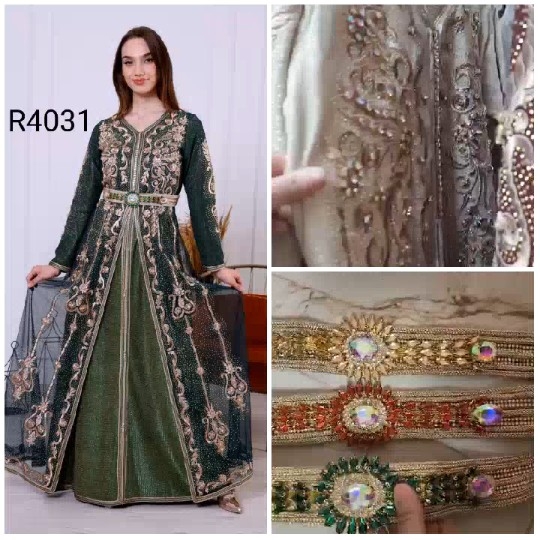 Ornate Green Dress and Embroidery