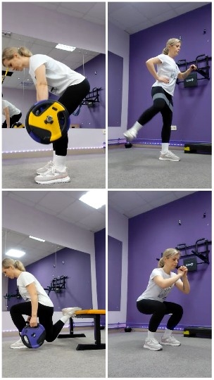 Woman Exercising in Fitness Studio