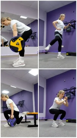 Woman Exercising in Fitness Studio