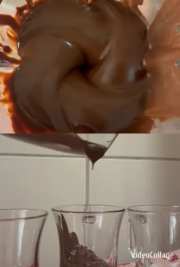 Swirling Chocolate and Poured Cups