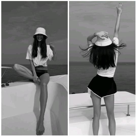 Woman Posing on a Boat