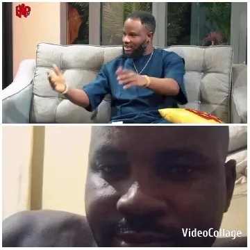 Man Talking on Sofa, Close-Up Smile