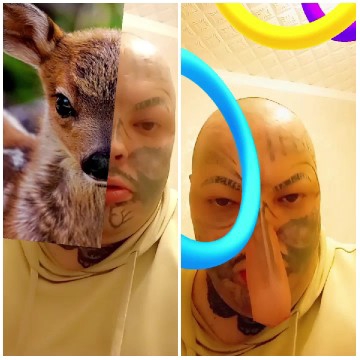 Face Paint Merged with Deer Image