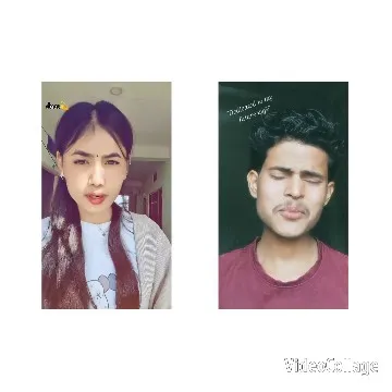 Two People Posing for Video