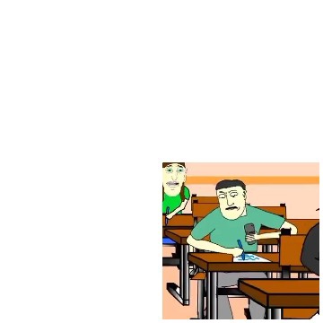 Classroom with Cartoon Characters