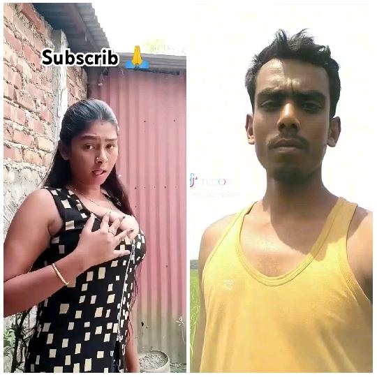 Woman Posing with Man Outdoors