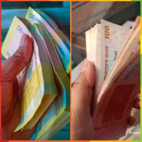 Hands Holding Different Currency Notes