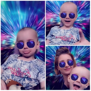 Children and Adult Wearing Sunglasses