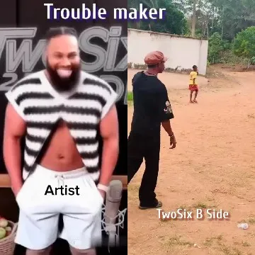 Artist in Studio and Outdoor Scene