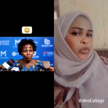 Speaking at Event, Woman in Hijab