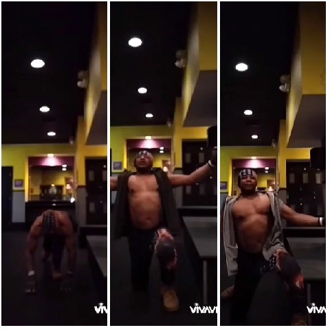 Gym Poses with Sleeveless Top