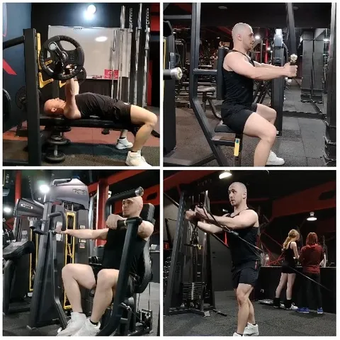 Various Gym Equipment in Use