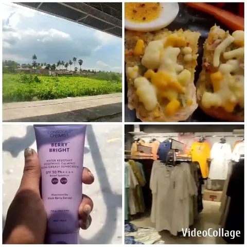 Scenic Field and Food Close-Up
