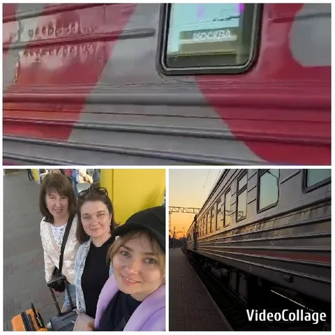 Train Above with Smiling People Below