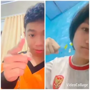 Young Friends Pointing at Camera