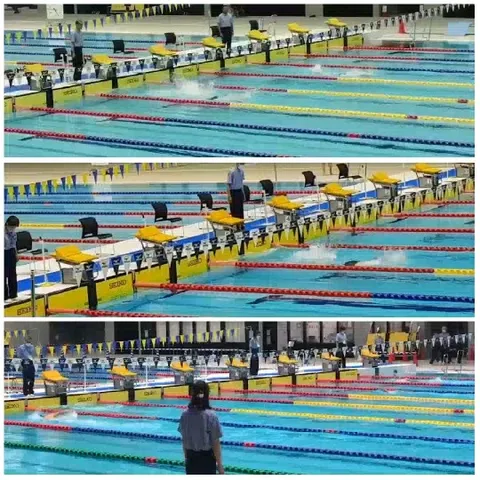 Indoor Swimming Competition Action