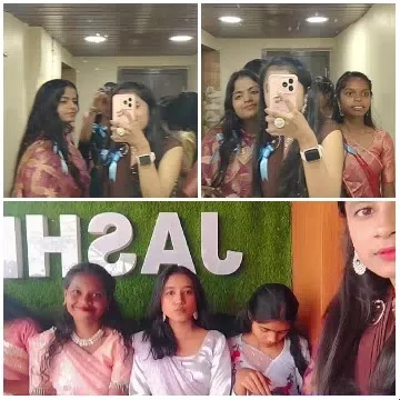 Mirror Selfies in Traditional Outfits