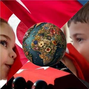 Central Globe Surrounded by Colorful Images